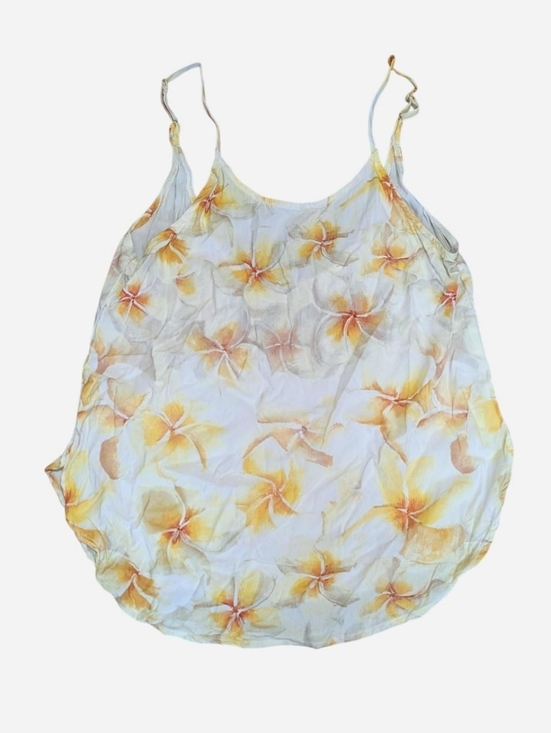 Paradise Now Tops - Paradise Now Maui Hawaii Plumeria Heaven Aloha Tank top blouse shirt Size M